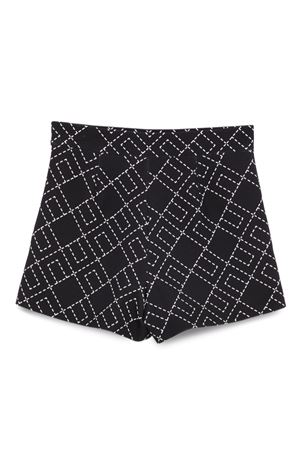black polyester shorts ELISABETTA FRANCHI KIDS | EFBE0750GA023D748